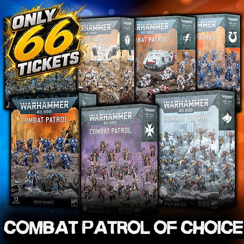 ⚔️ Warhammer Combat Patrol of Choice — ONLY 66 TICKETS! Low Odds Wednesday! #8