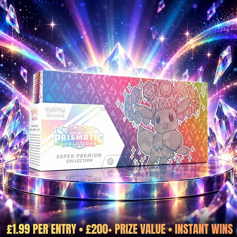 Pokémon Prismatic Evolutions Super Premium Collection + Instant Wins!