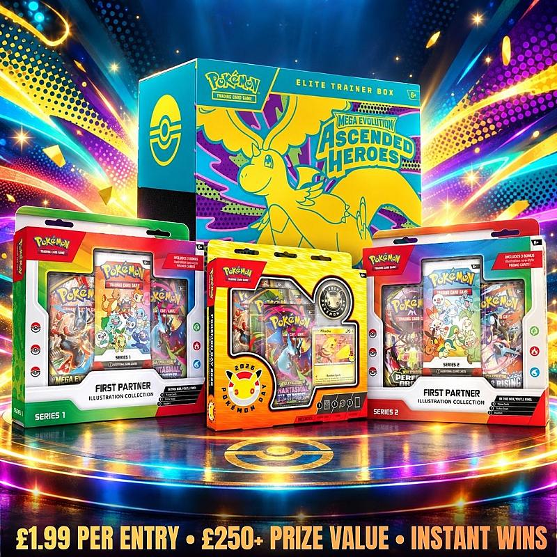 Pokémon Ascended Heroes ETB + First Partners 1 & 2 + Pokémon Day 2026 + Instant Wins!