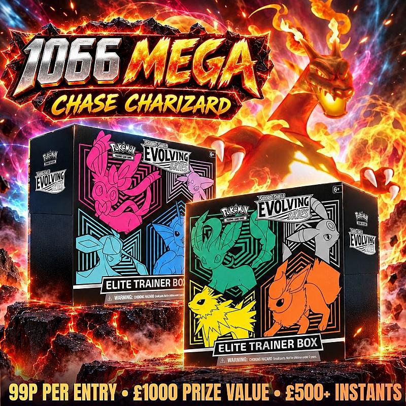 🔥 1066 MEGA: Pokémon Evolving Skies ETB Pair + Darkness Ablaze Instant Wins!