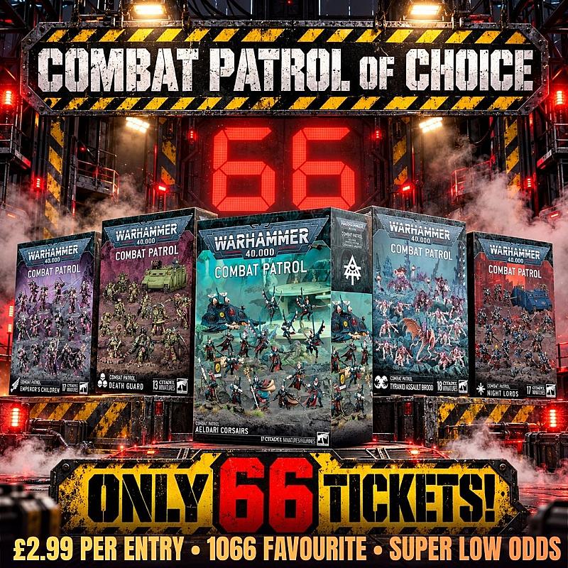 ⚔️ Warhammer Combat Patrol of Choice — ONLY 66 TICKETS! Low Odds Wednesday! #11