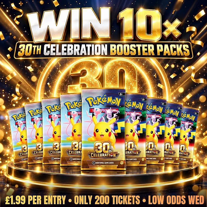 ⚡ 10× Pokémon 30th Celebration Booster Packs — Low Odds Wednesday! #2