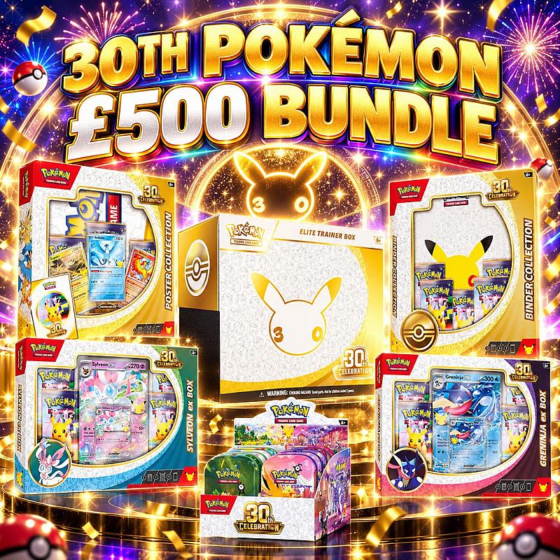 🔥  Pokémon £500 30th Celebrations Bundle + Instant Wins!