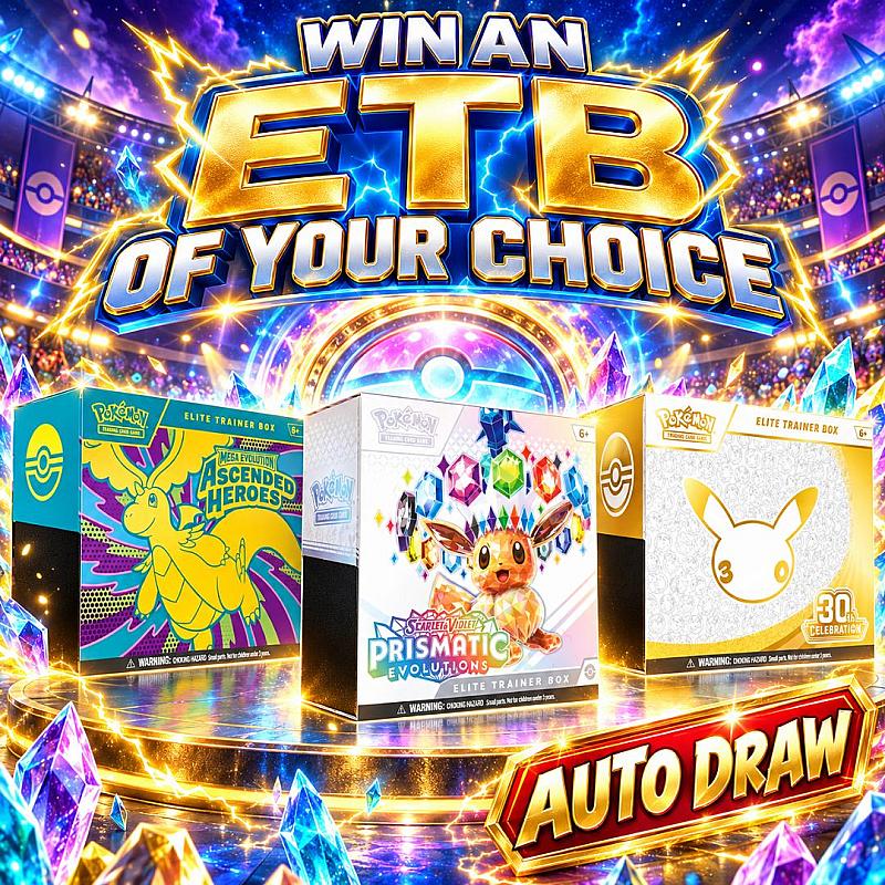 ⚡Pokémon ETB of Your Choice — Low Odds Auto Draw!