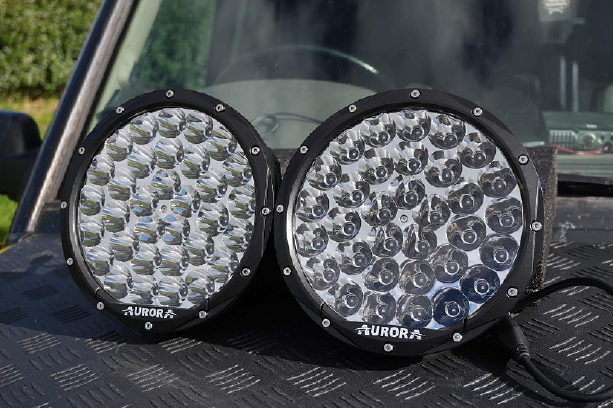 Aurora 9" Spot Lights with Backlight DRL