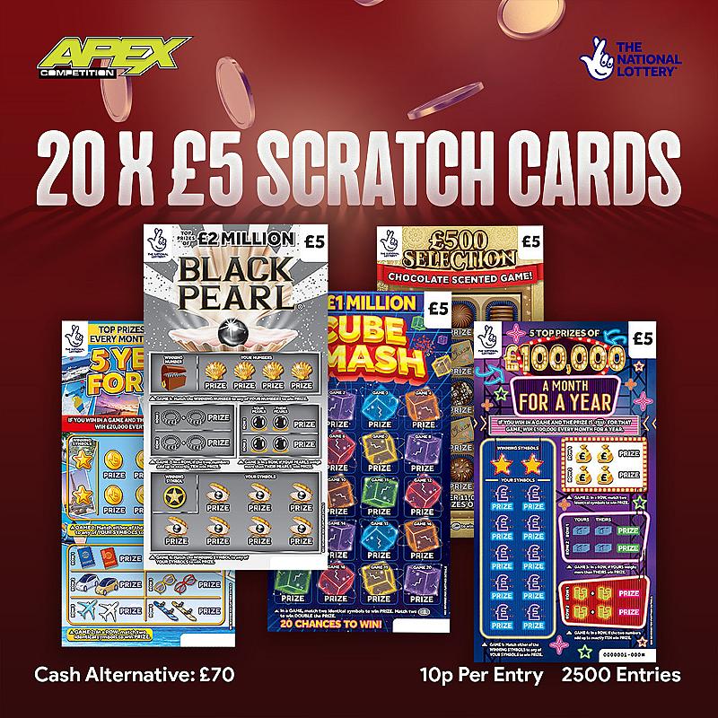 20 x £5 Scratch cards OR £70 - 5/8/2025