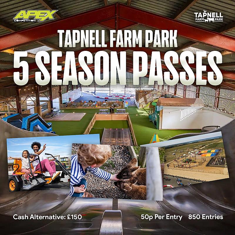 5 x Tapnell Farm Season Passes or £150 - 3/8/2025