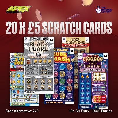 20 x £5 Scratch cards OR £70 - 19/8/2025