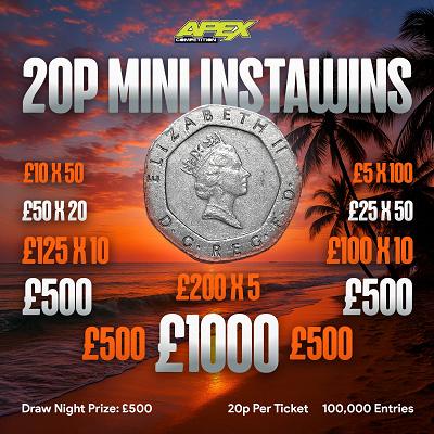 Life's A Beach - Mini 20p INSTAWINS - £500 End Prize + 550 Instant Wins - 17/8/2025