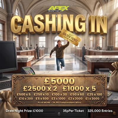 CASHING IN - £50K CASH POOL - 24,913 INSTANT WINS - 29/9/2026