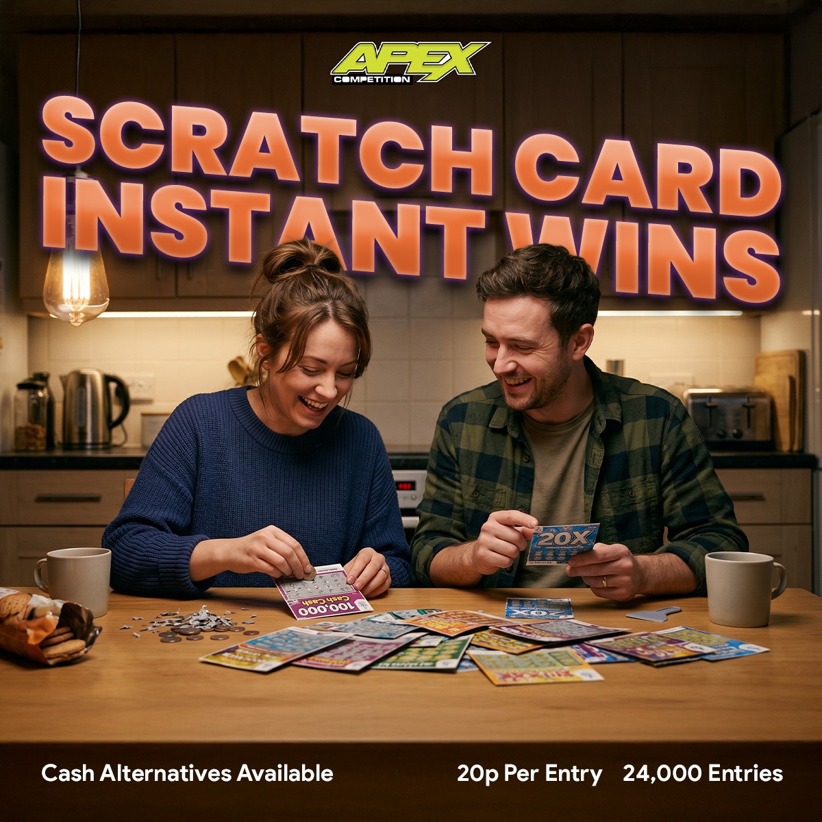 SCRATCH TO WIN - MAIN PRIZE - £250 IN SCRATCH CARDS OR £175 CASH + 84 INSTANT WINS - 27/9/26