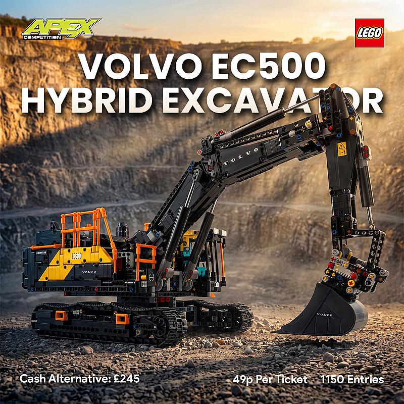 Volvo EC500 Hybrid Excavator Lego Set OR £245 - 20/10/2026