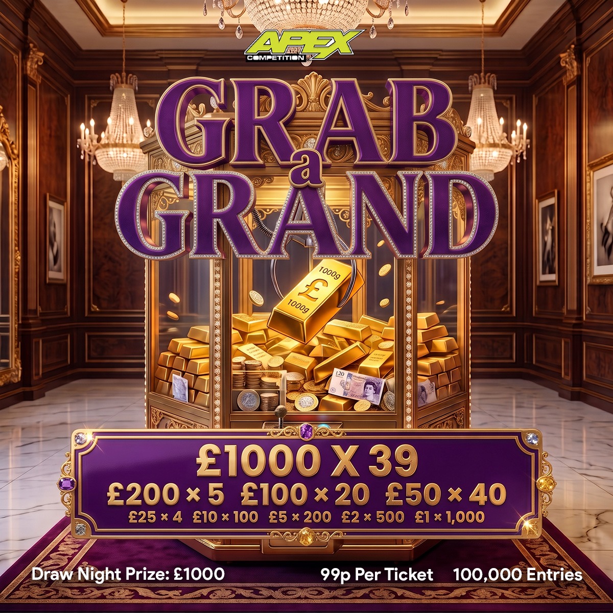 GRAB A GRAND INSTANTS – £50k PRIZE POOL - 25/10/2026