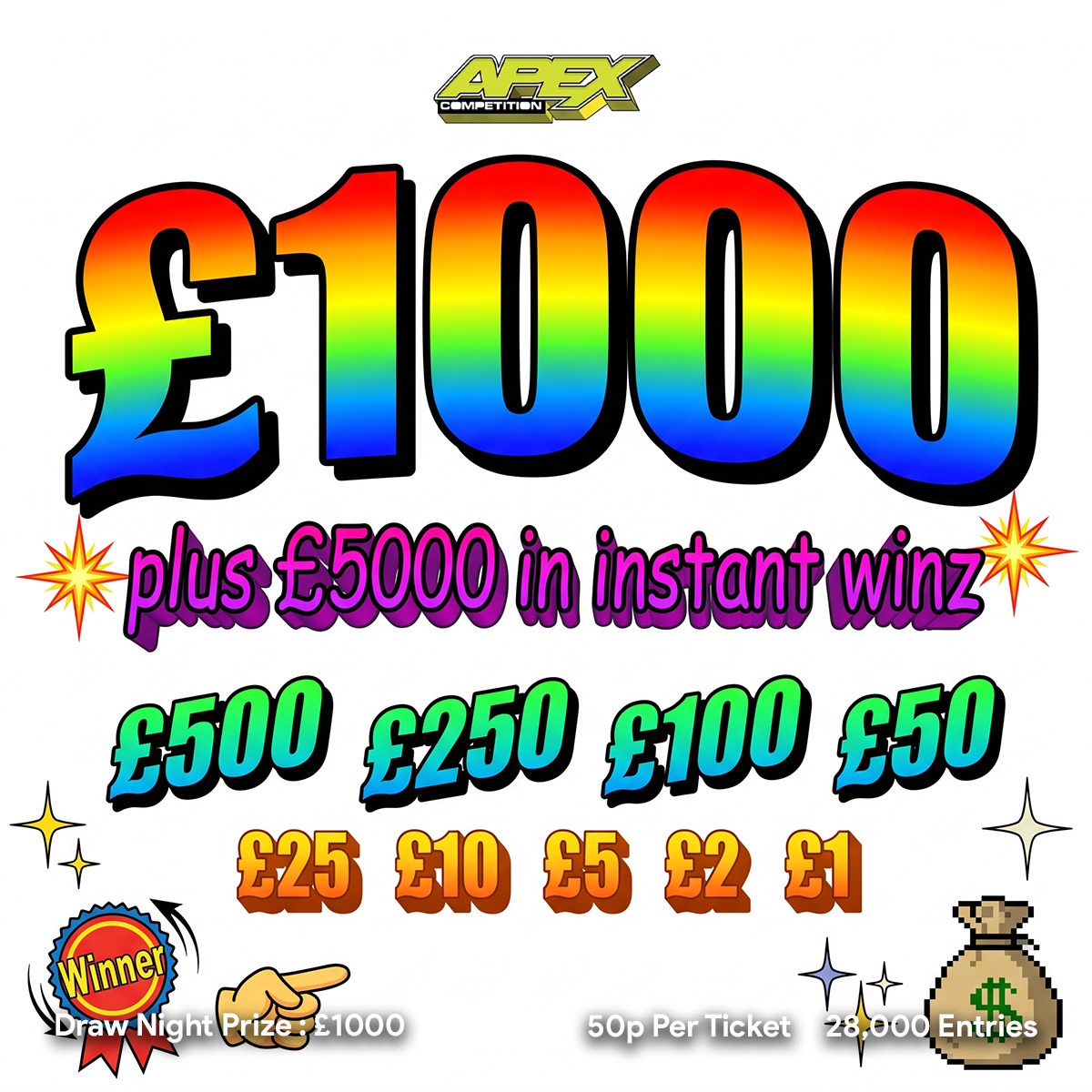 £1000 + £5000 in instant wins - 05/11/2026