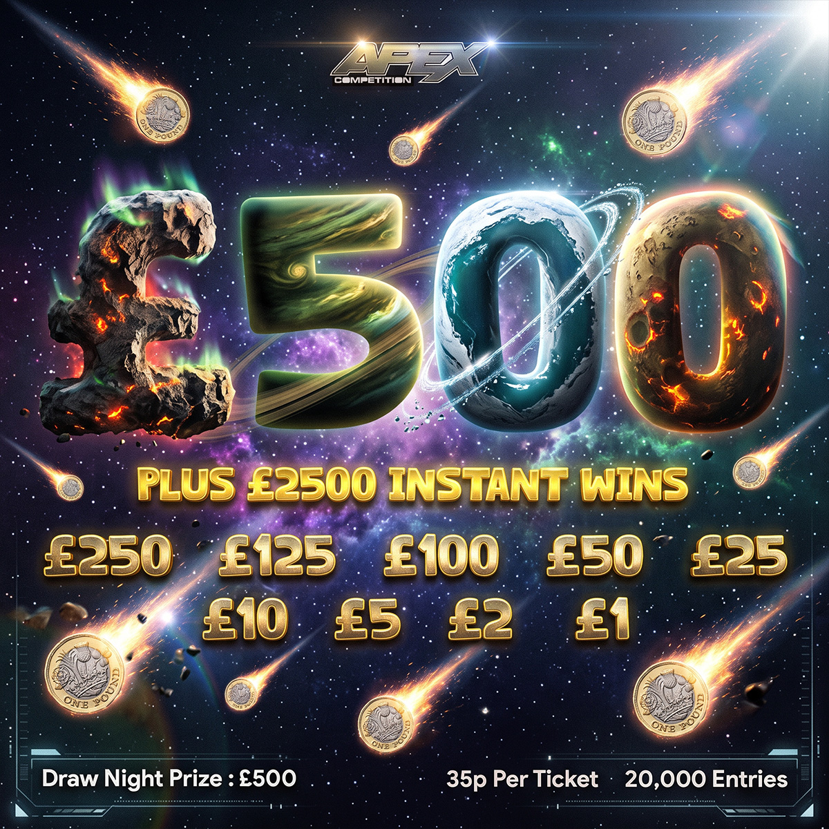 £500 + £2500 in Instant Wins - 03/11/2026