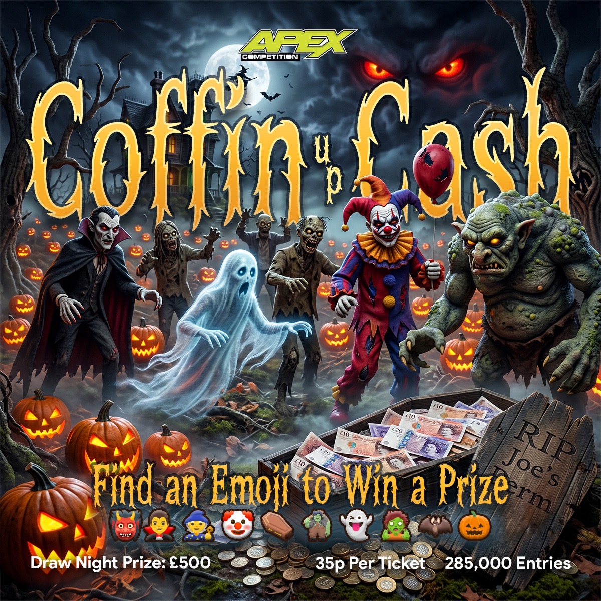 Coffin Up Cash - Emoji Hunt Instawins -10/11/2026