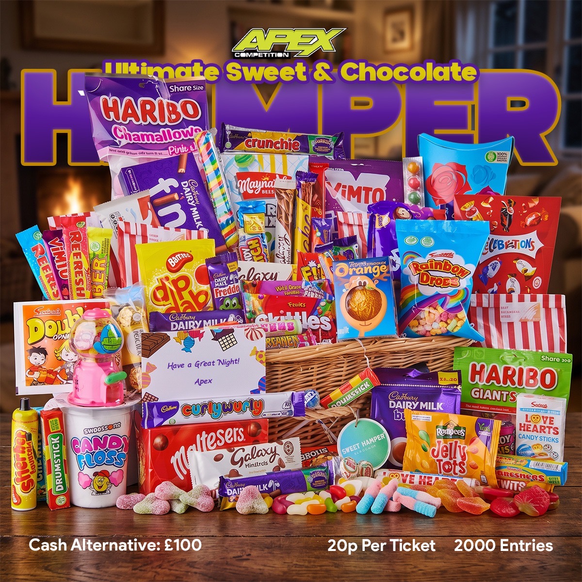 Ultimate Sweet and Chocolate Hamper or £100 Cash alternative - 05/11/2026