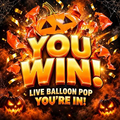 Pop a Mystery Balloon LIVE to win up to £500 cash