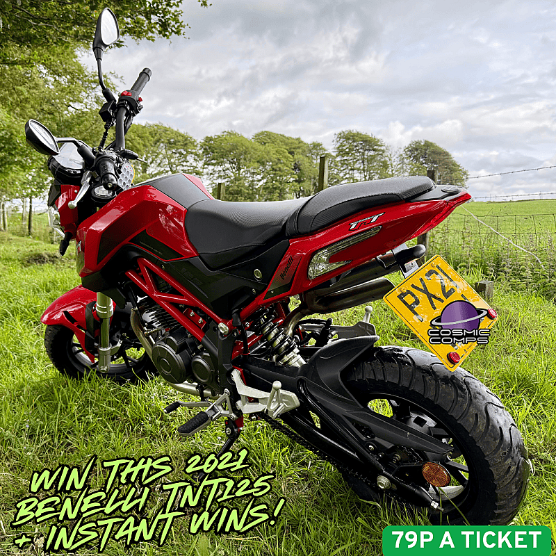 WIN THIS STUNNING 2021 BENELLI TNT OR £1500 + SLOTS INSTANT WINS