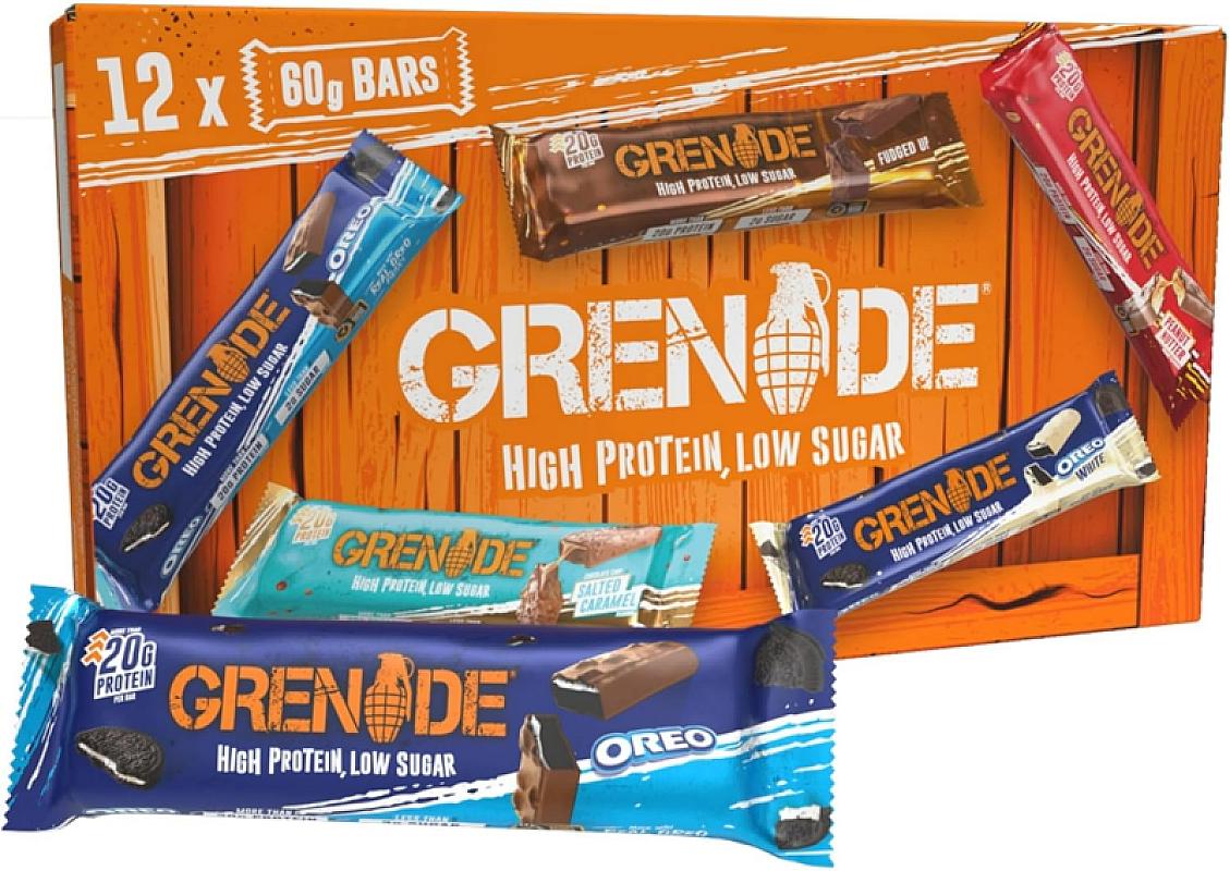 WIN A 12 PACK SELECTION BOX OF GRENADE PROTEIN BARS 