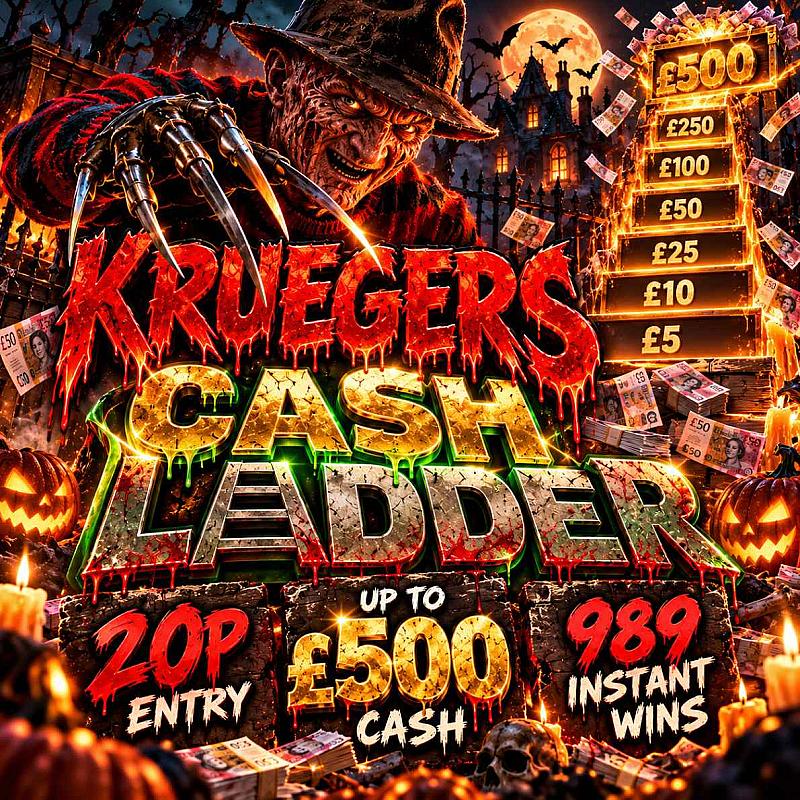 KRUEGERS CASH LADDER INSTANT WIN *OVER £7400 IN INSTANT WINS*