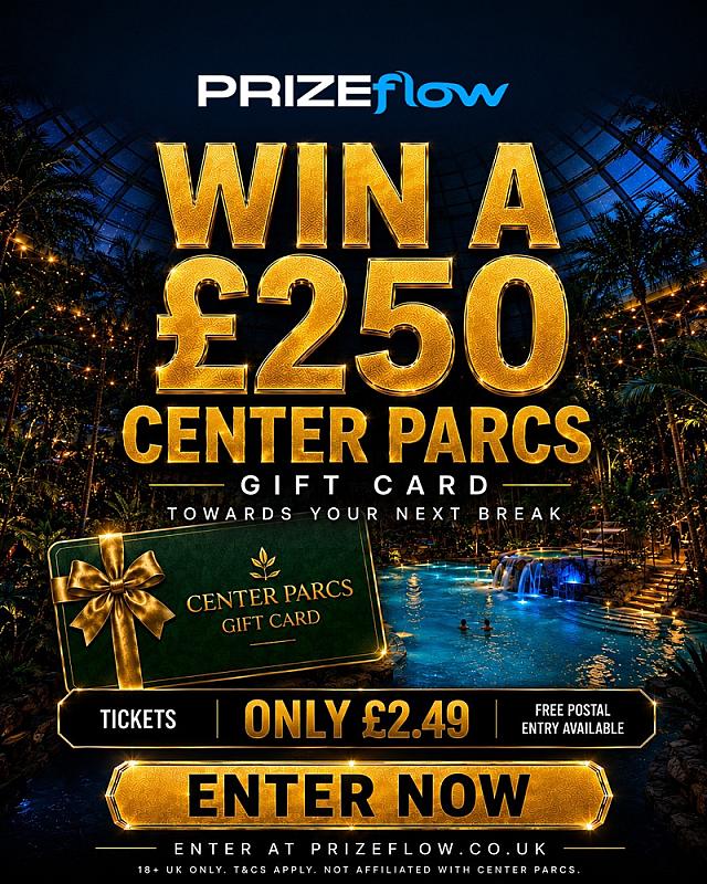 🎉🌲WIN A £250 CENTER PARCS GIFT CARD🌲🎉