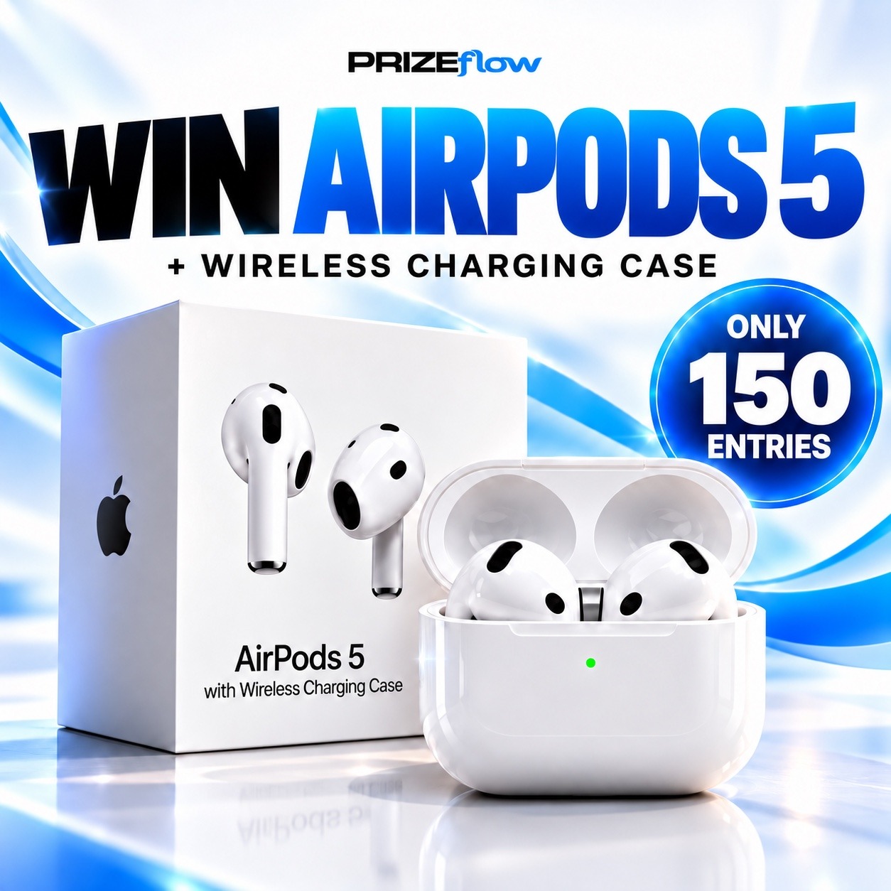 WIN APPLE AIRPODS 5 + WIRELESS CHARGING CASE!