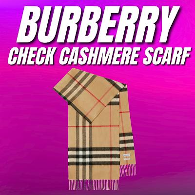BURBERRY CHECK CASHMERE SCARF
