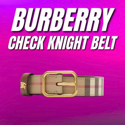 BURBERRY CHECK KNIGHT BELT