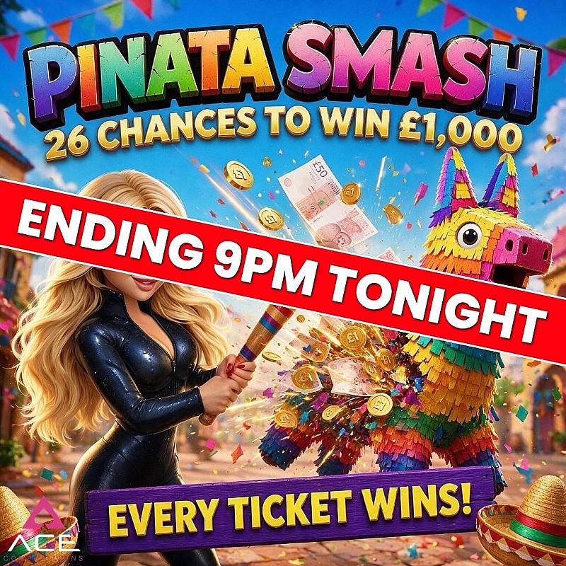 PINATA SMASH - EVERYONE WINS UPTO £1,000