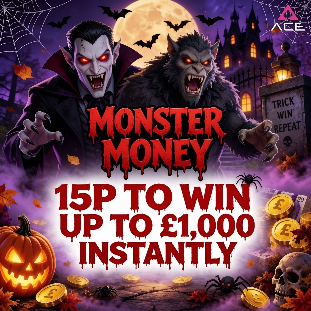 MONSTER MONEY - 15P TO WIN UPTO £1,000 INSTANTLY