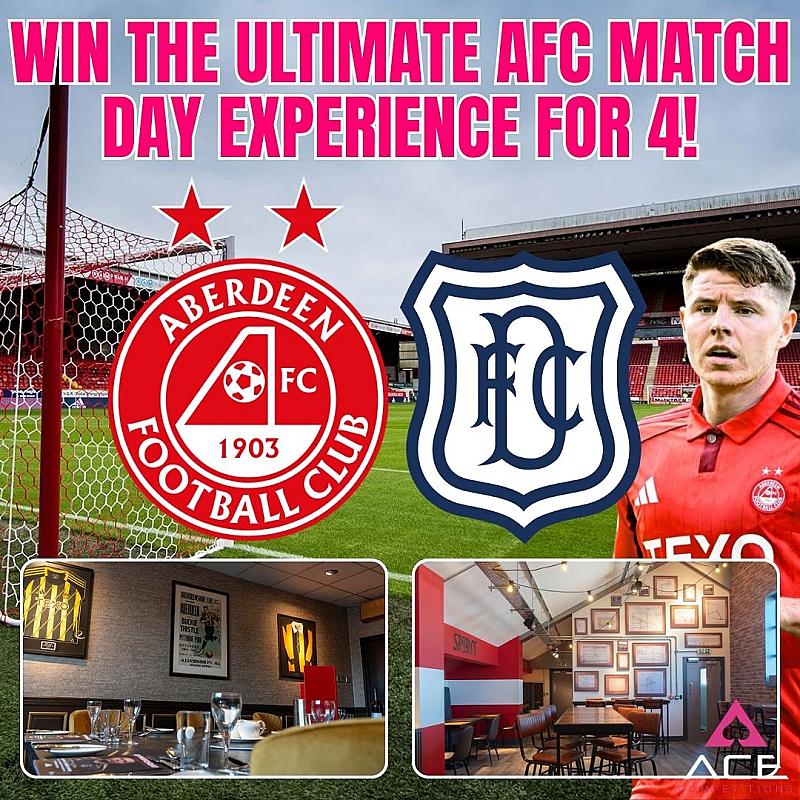 ABERDEEN VS DUNDEE - MATCH DAY EXPERIENCE FOR 4