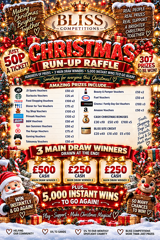 🎄✨ BLISS CHRISTMAS RUN-UP RAFFLE ✨🎄