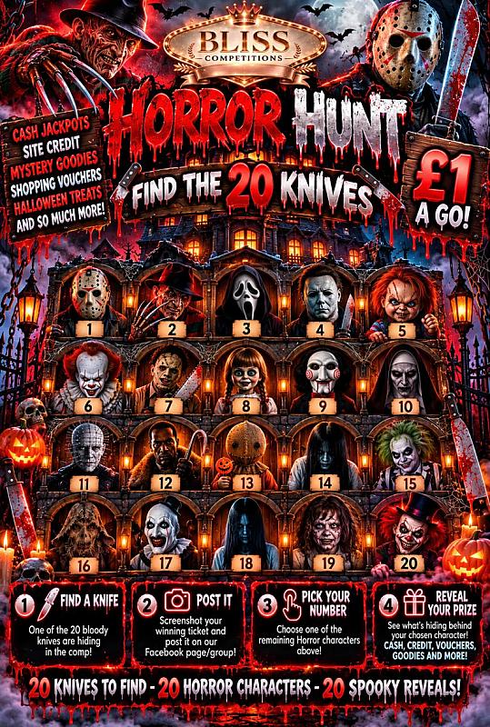 🔪🎃 BLISS HORROR HUNT – FIND THE 20 KNIVES! 🎃🔪