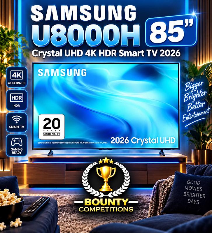 SAMSUNG U8000H 85" Crystal UHD 4K HDR Smart TV 2026 📺