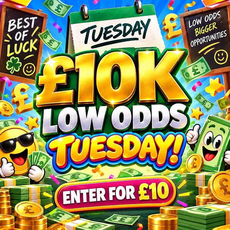 🔴LOW ODDS TUESDAY £10K - ENTER FOR £10 #16