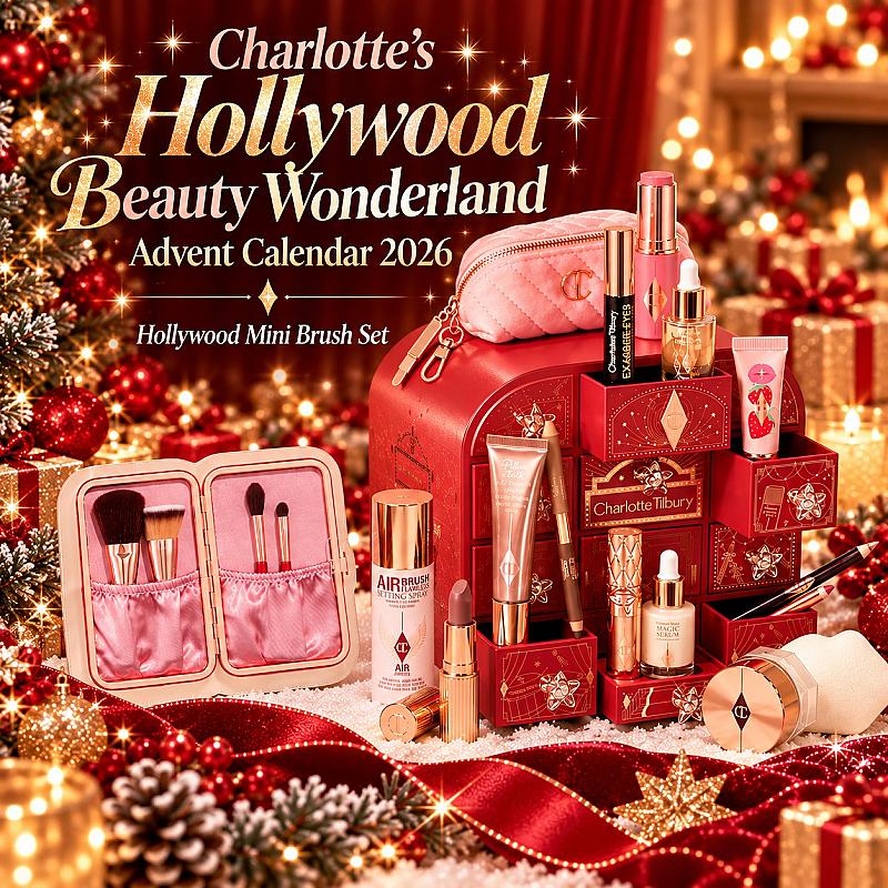 👄 Charlotte's Hollywood Beauty Wonderland Advent Calendar 2026 + Hollywood Mini Brush Set 👄