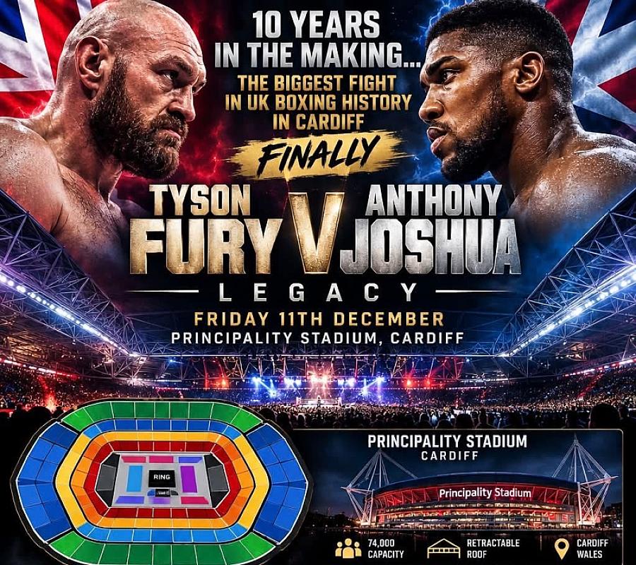 🔴🥊2 TICKETS FOR TYSON FURY VS ANTHONY JOSHUA AND 2 NIGHTS STAY + £500 🥊
