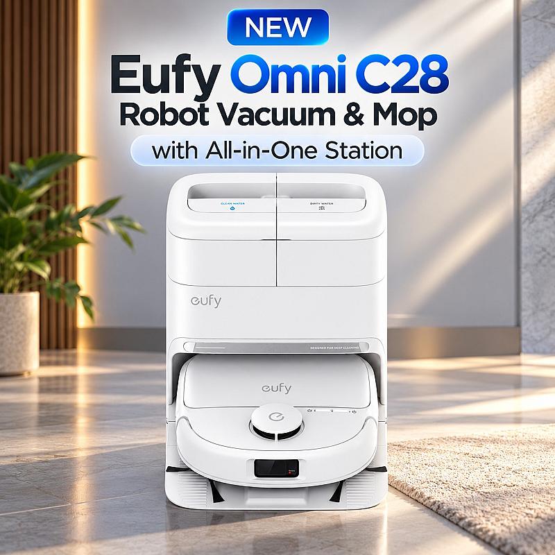 🧹 NEW Eufy Omni C28 Robot Vacuum & Mop with All-in-One Station 🧹