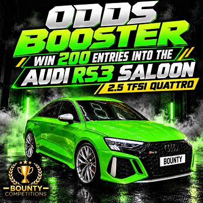 🔴ODDS BOOSTER - 200 ENTRIES INTO THE AUDI RS3