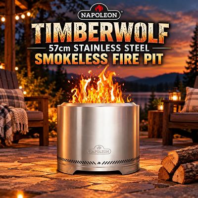 🔥 Napoleon Timberwolf 57cm Stainless Steel Smokeless Fire Pit 🔥