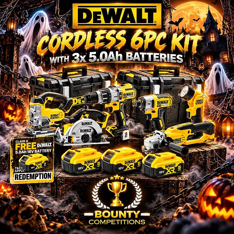 DeWalt Cordless 6pc Kit with 3x 5.0Ah Batteries🔋🔋🔋