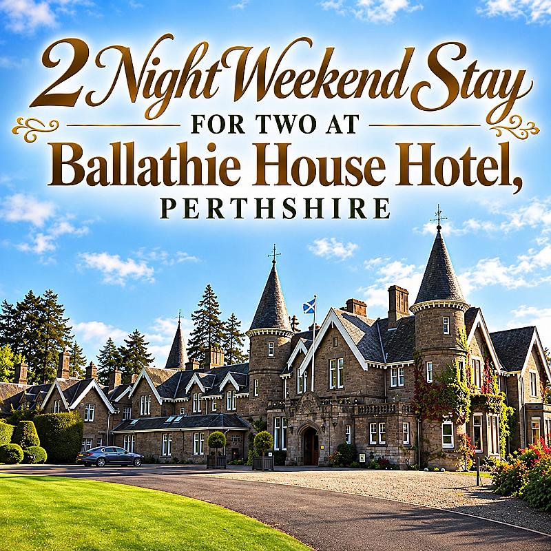 🛏️ 2 Night Weekend Stay for Two at Ballathie House Hotel, Perthshire 🛏️