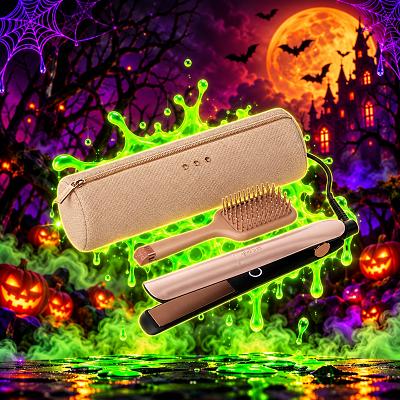 ghd Gold Hair Straightener Festive Gift Set in Cashmere Beige (£160 Alt)