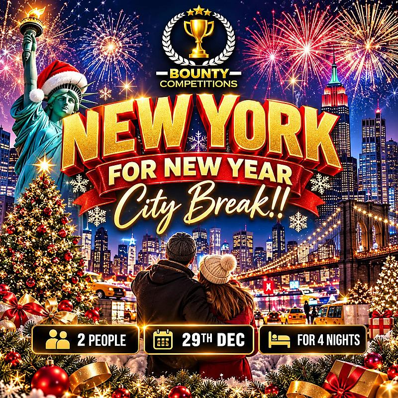 🗽New Year in New York for 2 people 29th Dec '26 🗽
