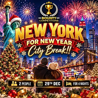 🗽New Year in New York for 2 people 29th Dec '26 🗽