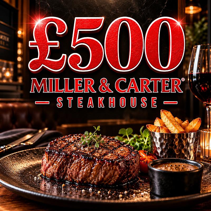 🍽️ £500 Miller & Carter Gift Card 🍽️