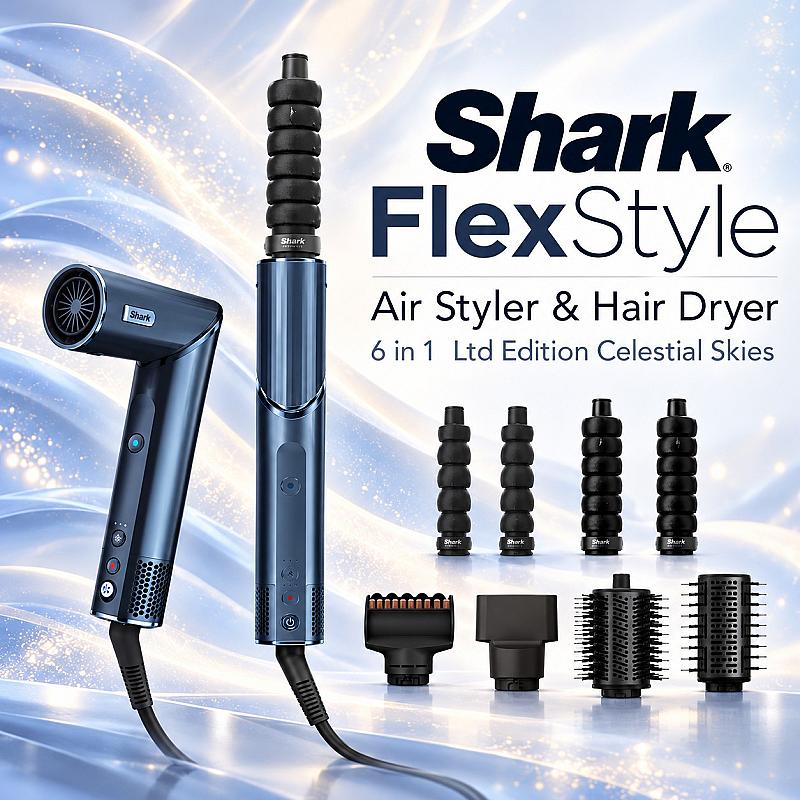 🪮 Shark FlexStyle Air Styler & Hair Dryer, 6 in 1 Ltd Edition Celestial Skies 🪮