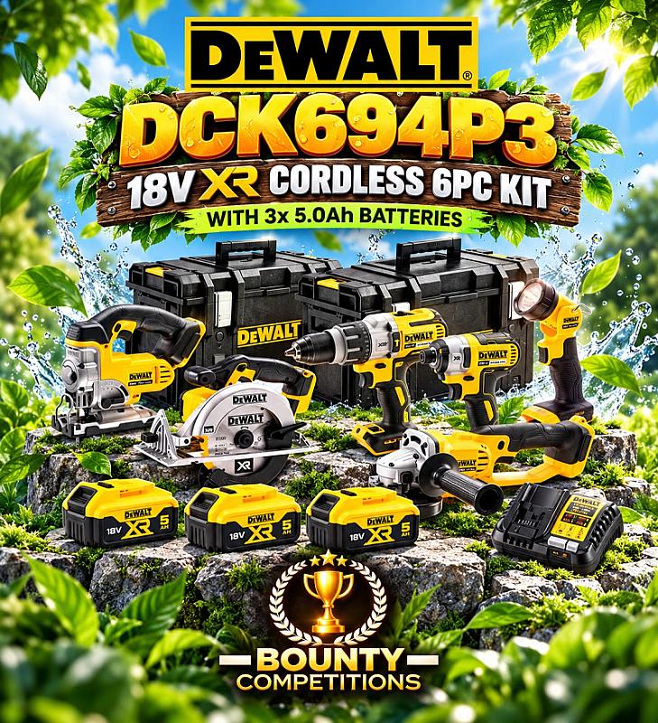 DeWalt DCK694P3 18V XR Cordless 6pc Kit with 3x 5.0Ah Batteries🔨