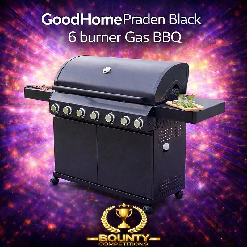 GoodHome Praden Black 6 burner Gas BBQ 🍖